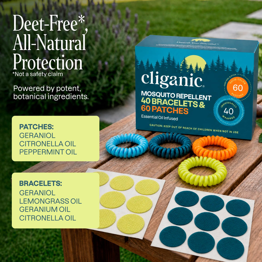 Mosquito Repellent Bracelets & Stickers, 40 Bands & 60 Patches E8595