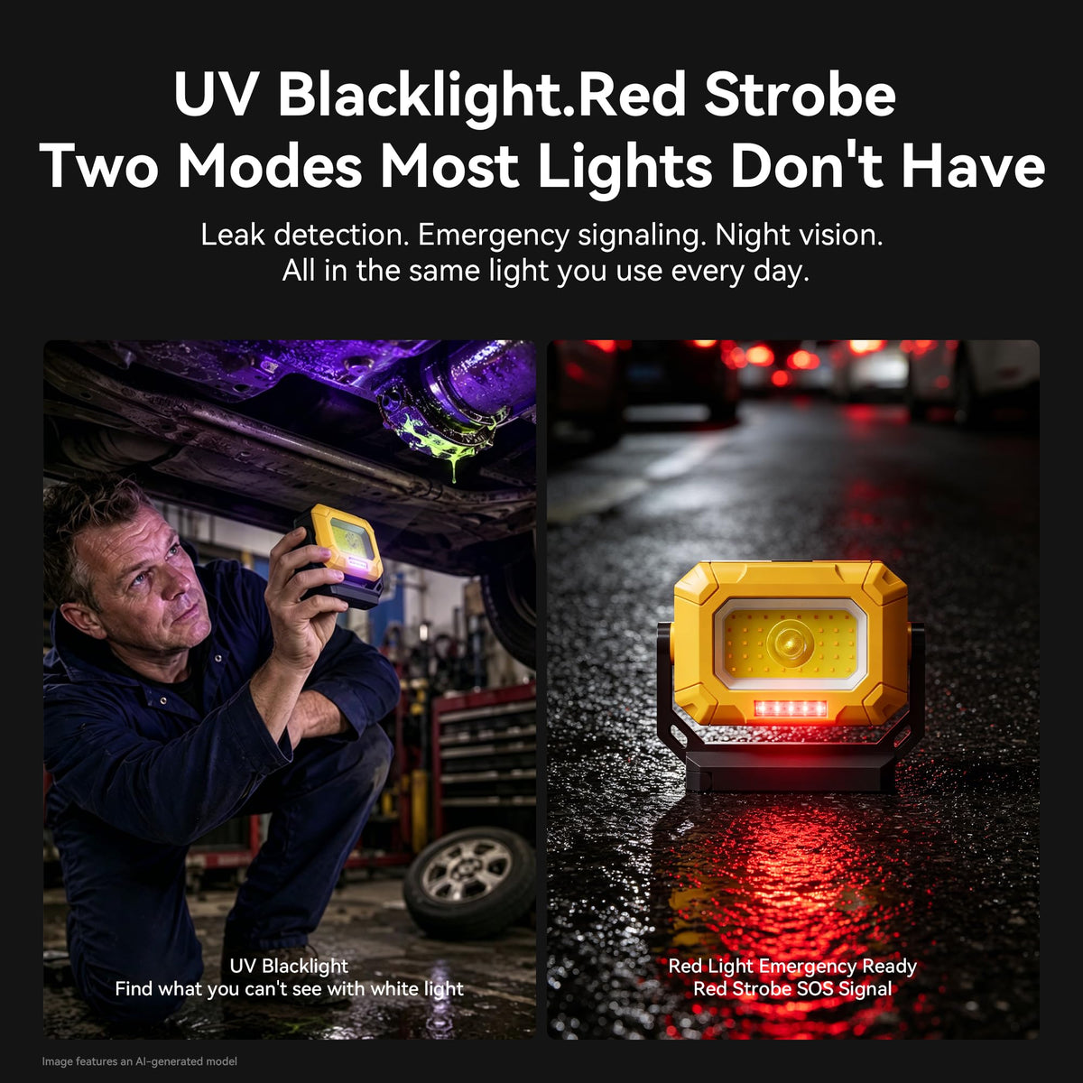 2 Pack 1500LM COB LED Work Light Z3396