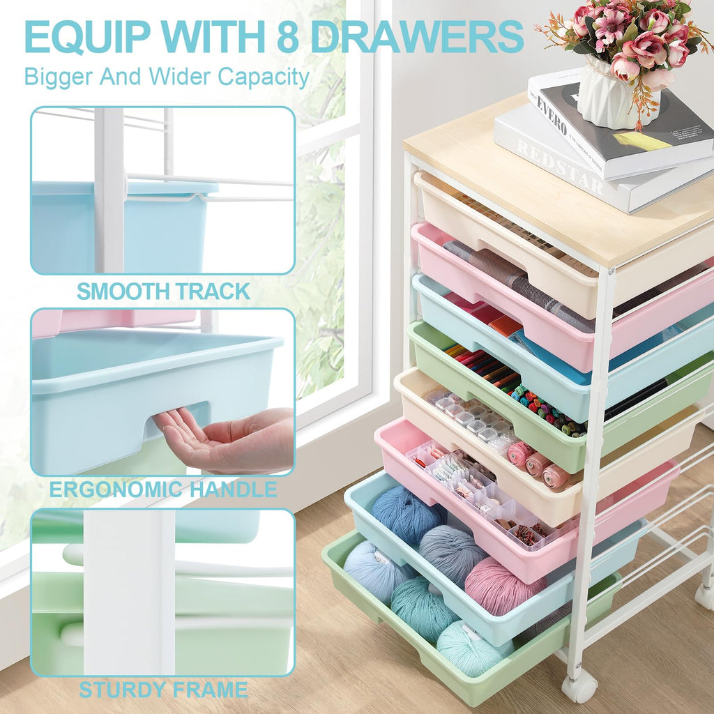 Rolling Cart with 8 Drawers G255480
