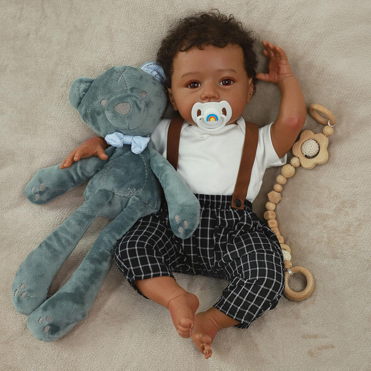 Black 20" Reborn Baby Dolls U324