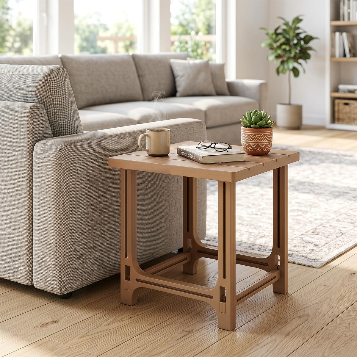 Brown Adirondack Side Table Set of 2 V336