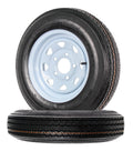 2-Pack Trailer Tire Rim Assembly 5.30-12 5 Lug White LRC V2892