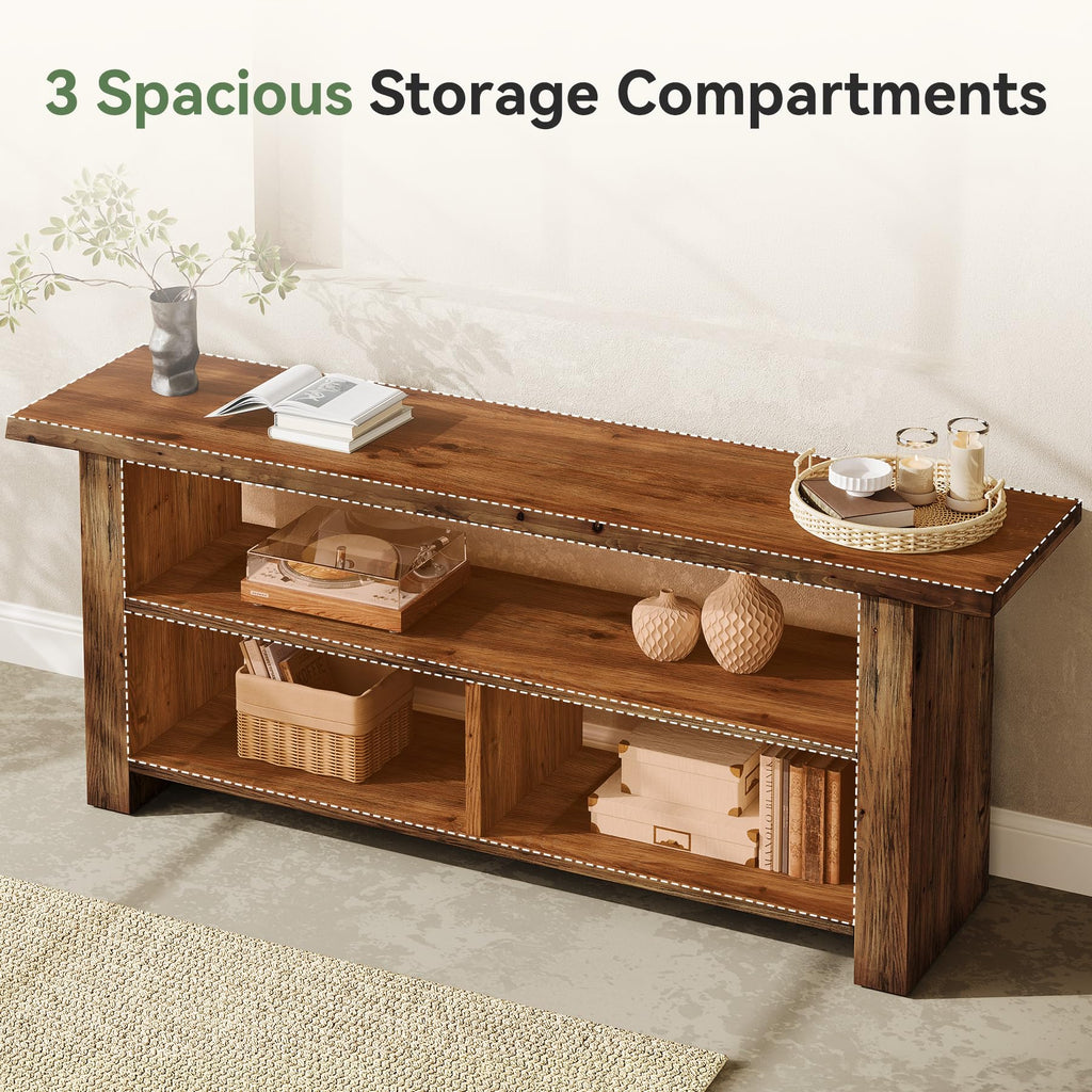 Dark Brown Solid Wood TV Stand N20556