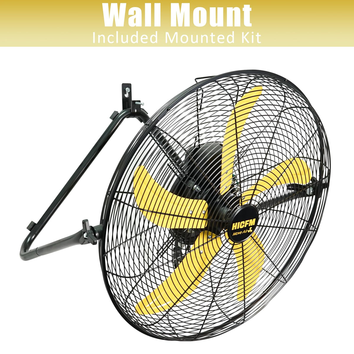 2 Pcs 20-inch 5300 CFM High Velocity Metal Floor Fan F476447