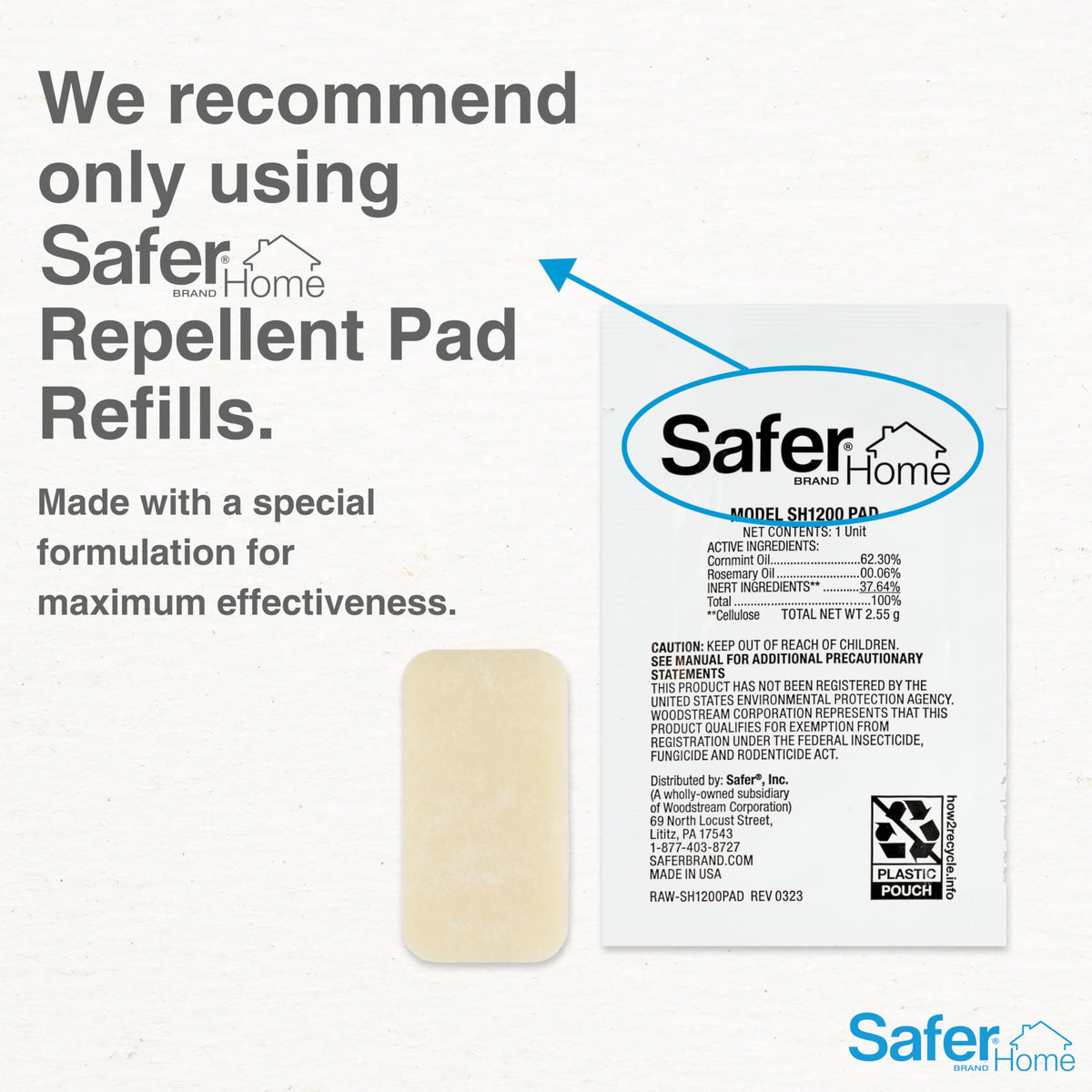 Natural Mosquito Repellent Refills 4 Pads Q327285