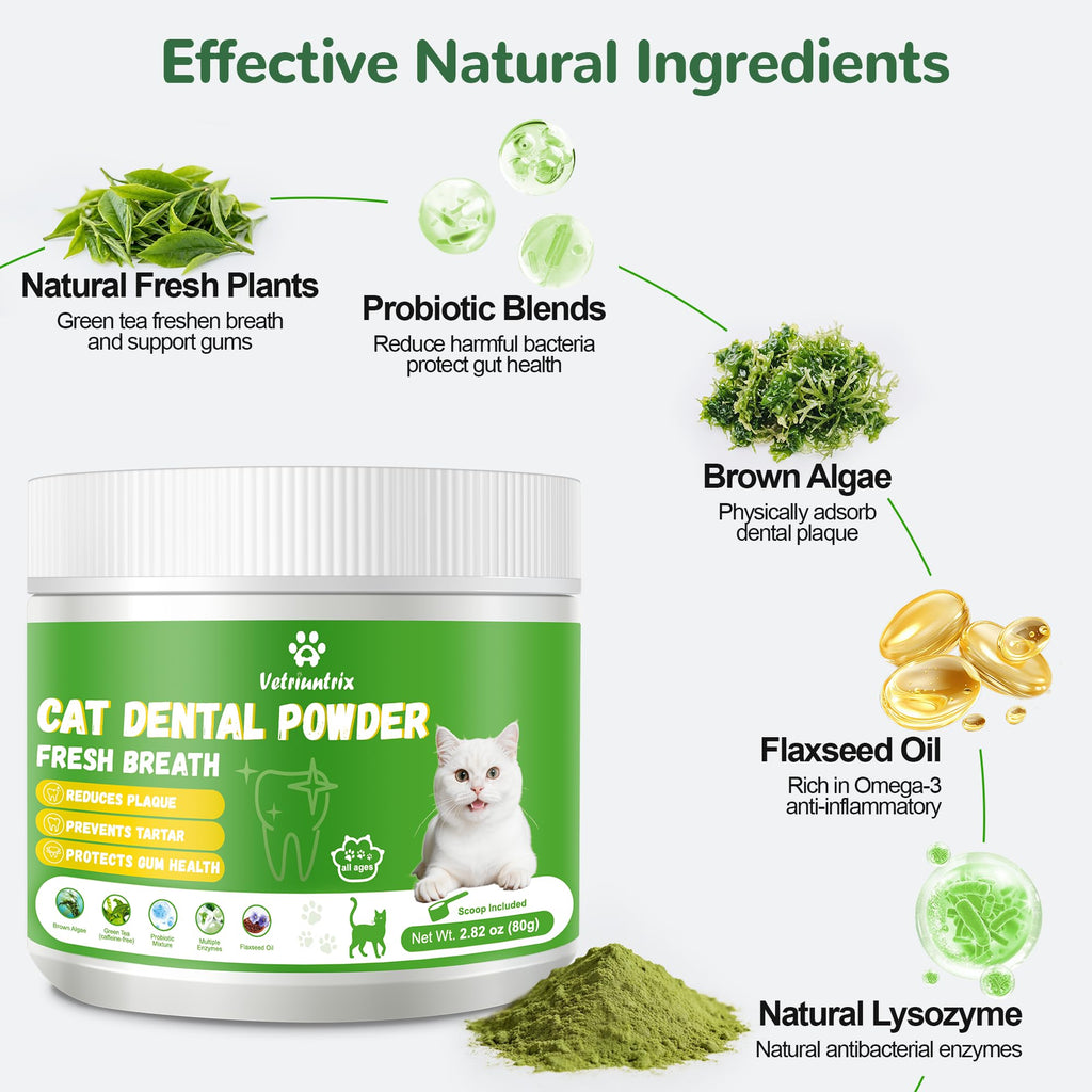 Cat Dental Care Powder with Probiotics 80g O76682