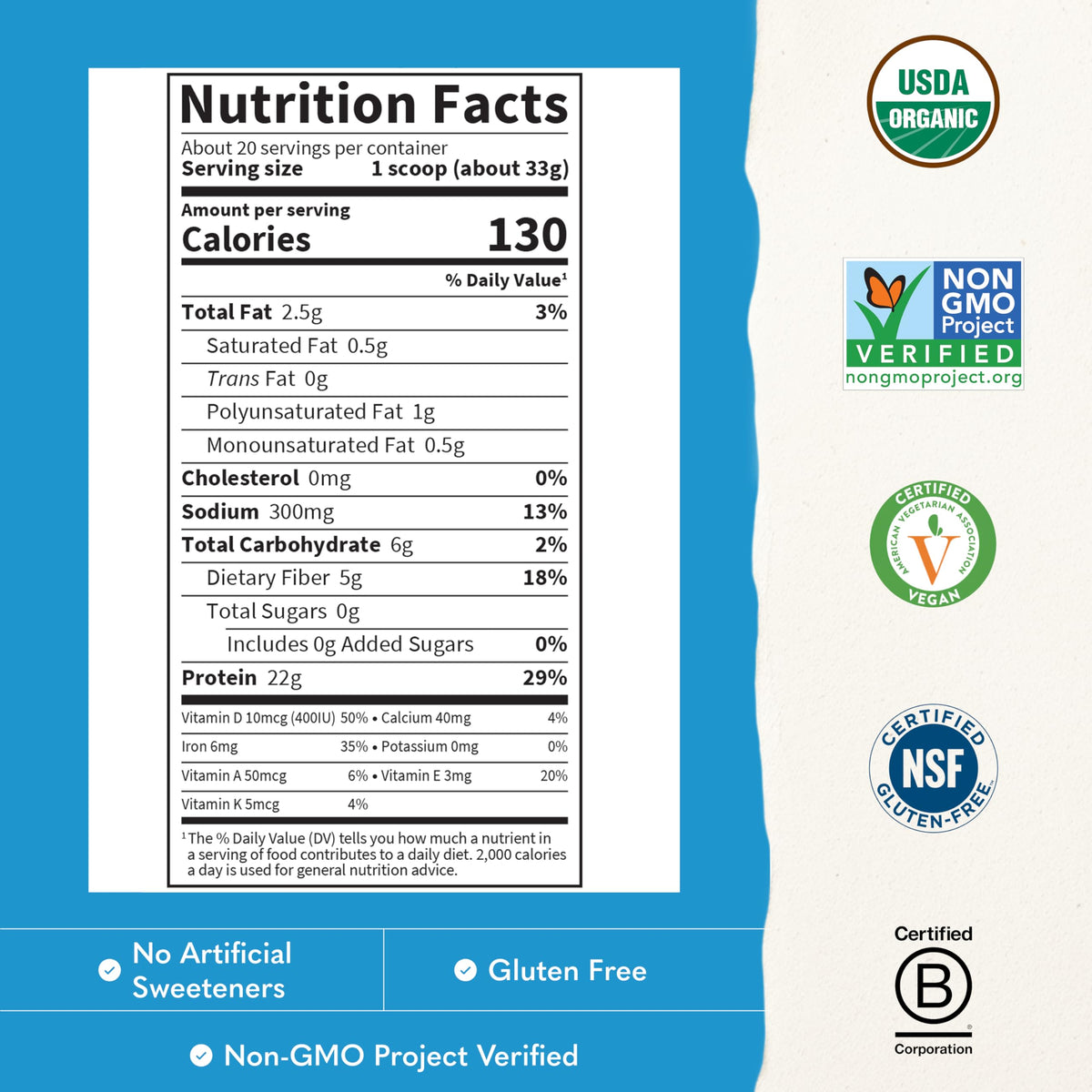 Organic Vegan Vanilla Protein Powder J411959