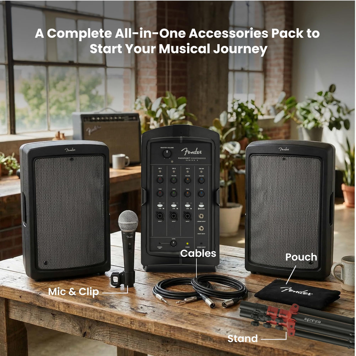 Portable PA System with Microphone Kit M93885