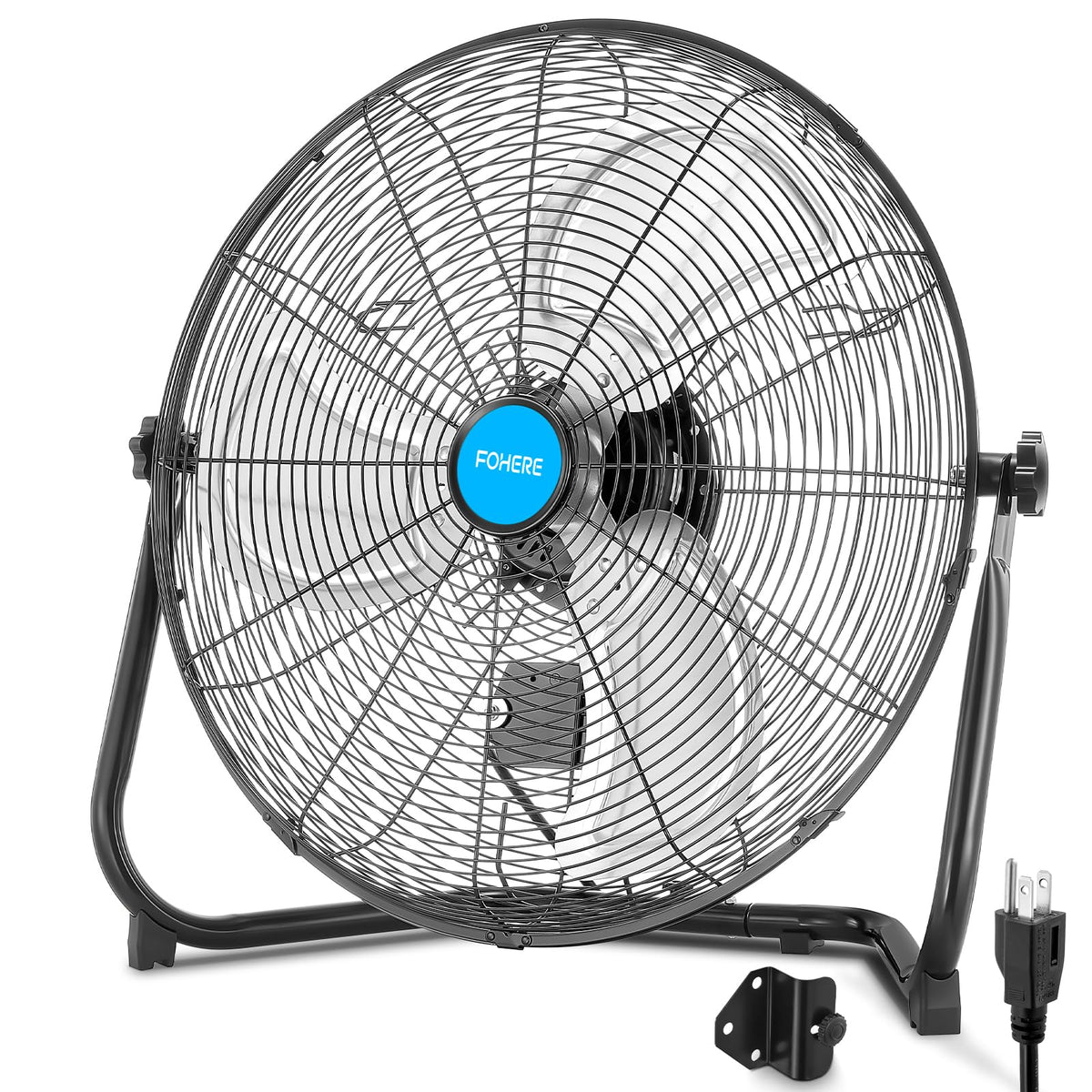 20-Inch High Velocity Industrial Floor Fan, 3500 CFM Metal Air Circulator, 3-Speed J310669
