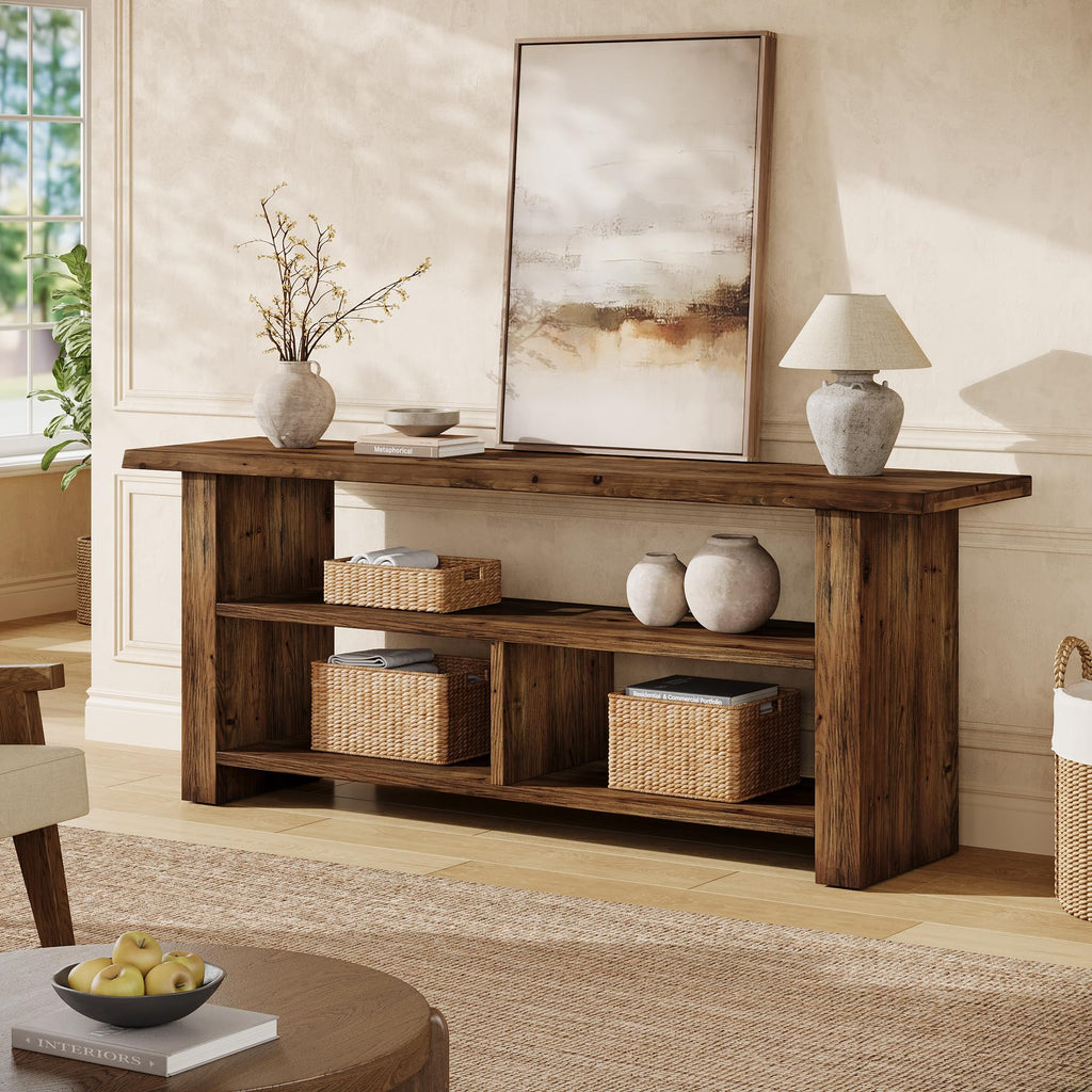 Dark Brown Solid Wood TV Stand N20556