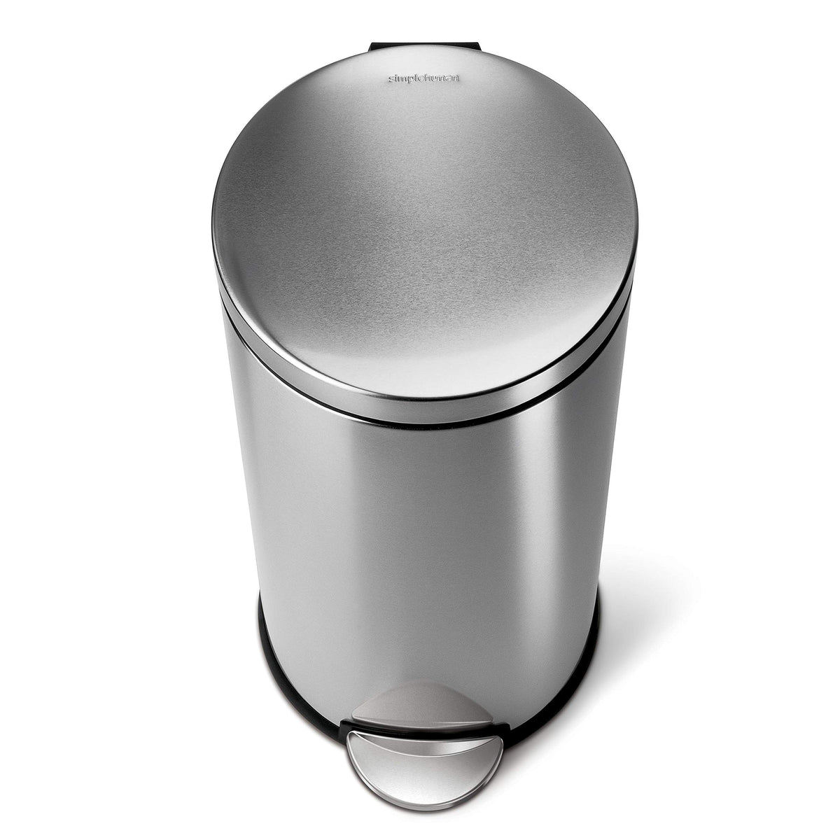 30L Brushed Stainless Steel Round Step Trash Can L966136