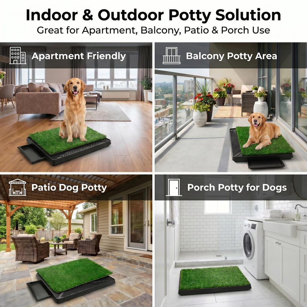 Dog Potty Grass Pads, 2 Pack, 25 x 20 in Turf B8883