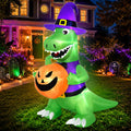4 Ft Halloween Inflatables Witch Dinosaur P390