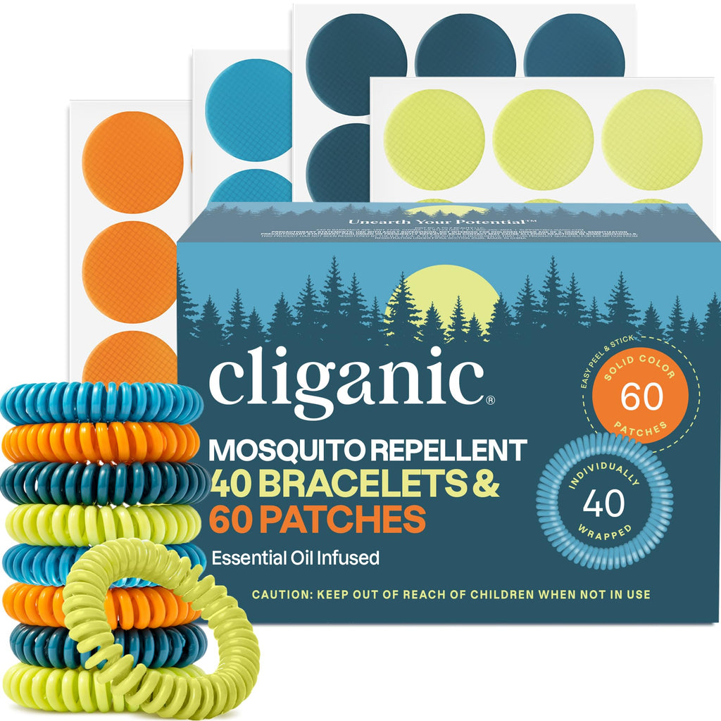 Mosquito Repellent Bracelets & Stickers, 40 Bands & 60 Patches E8595
