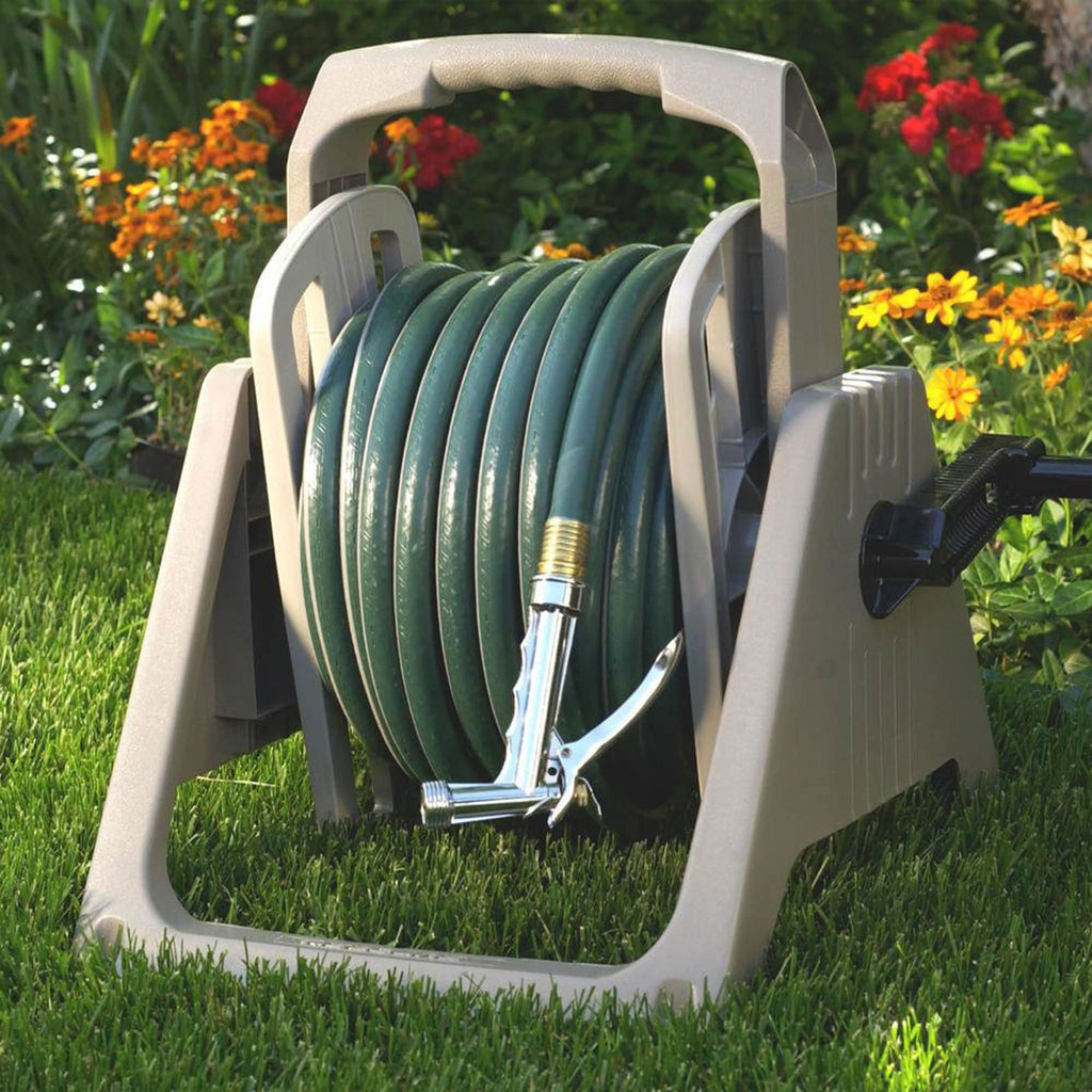 100 ft. Wall Mount Resin Garden Hose Reel with Lid I612761