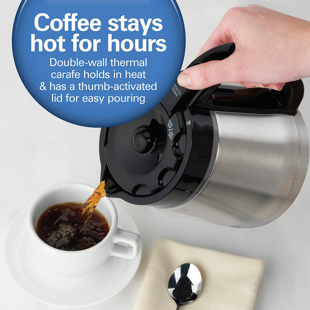 Programmable Drip Coffee Maker with 10 Cup Thermal Carafe S2025