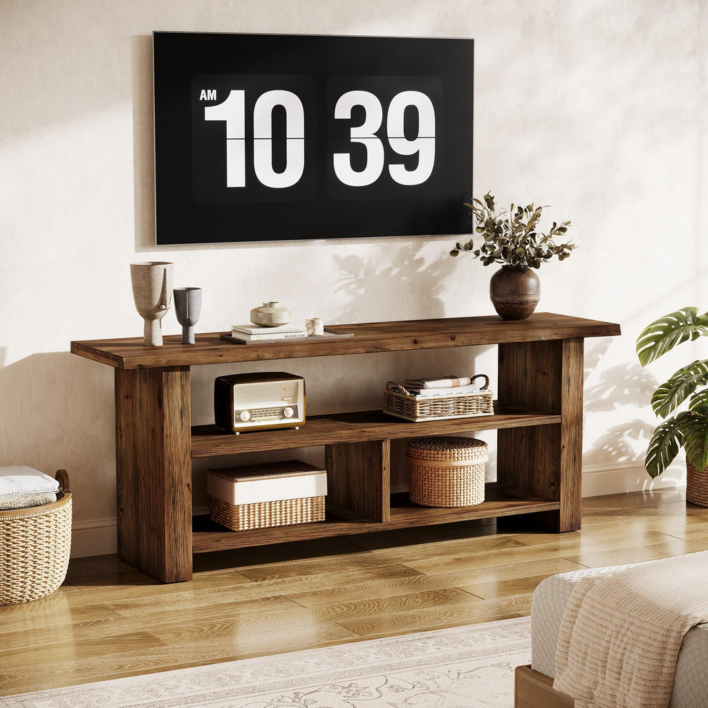 Dark Brown Solid Wood TV Stand N20556