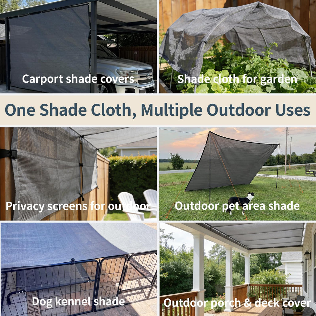 8x20 FT Sun Shade Cloth with D-Rings V335817