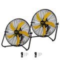 2 Pcs 20-inch 5300 CFM High Velocity Metal Floor Fan F476447