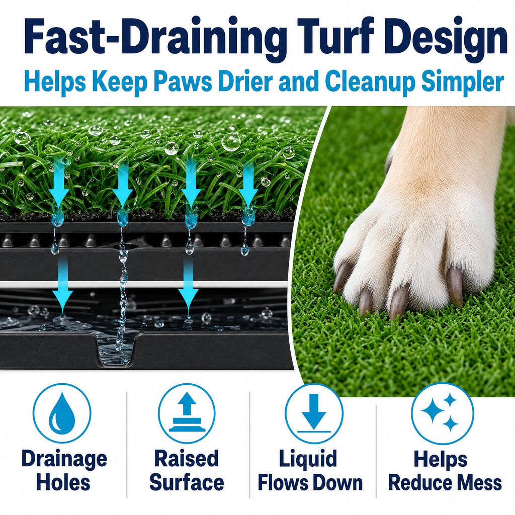 Dog Potty Grass Pads, 2 Pack, 25 x 20 in Turf B8883