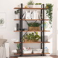 5 Tier Wood and Metal Bookshelf F87348