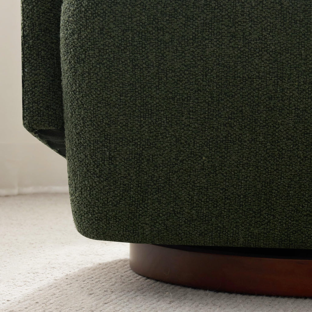 Boucle Swivel Accent Chairs Set of 2 Green K531452