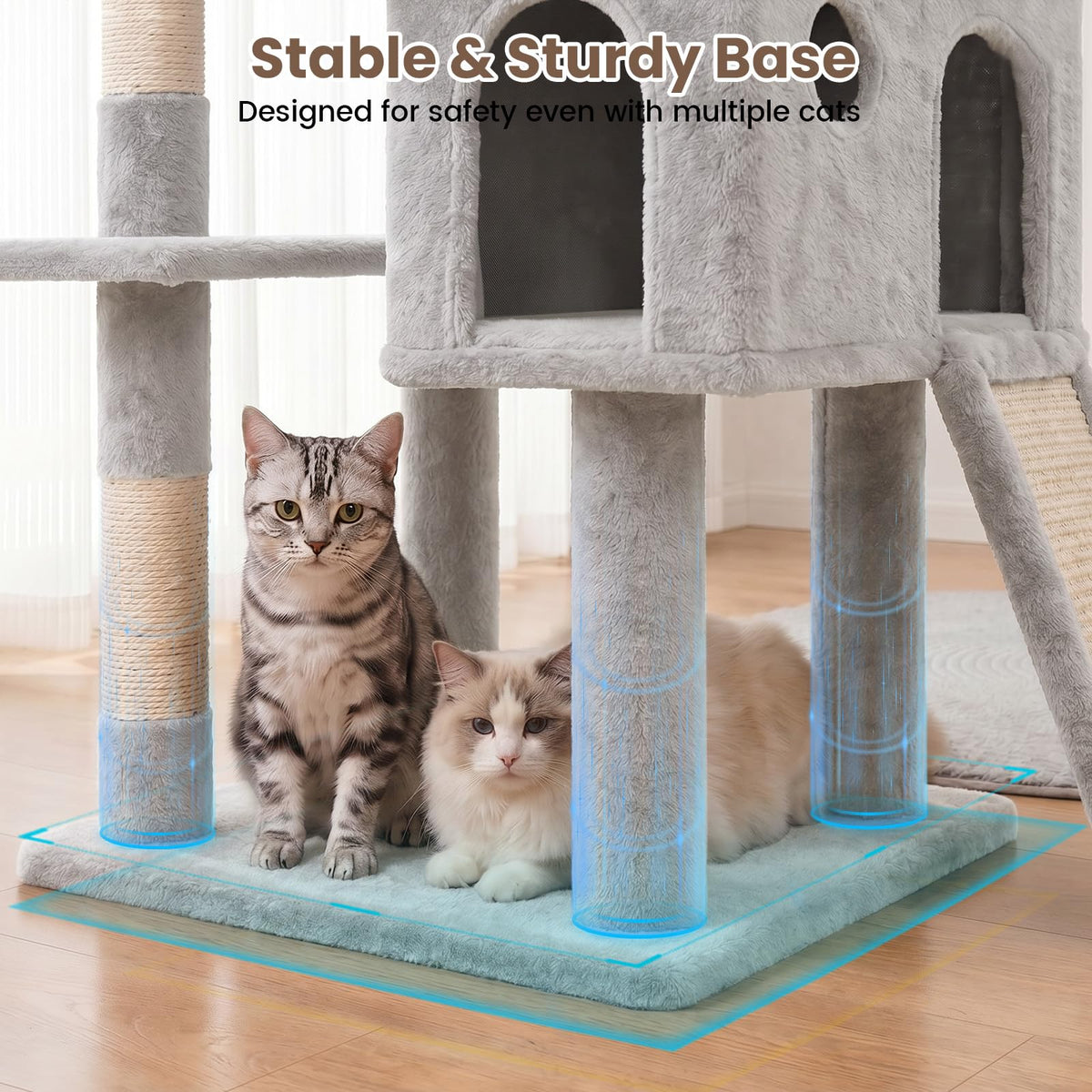 70 Inches Cat Tree with Ladder Q181147