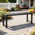 46" Black Metal Backless Outdoor Bench Y8643