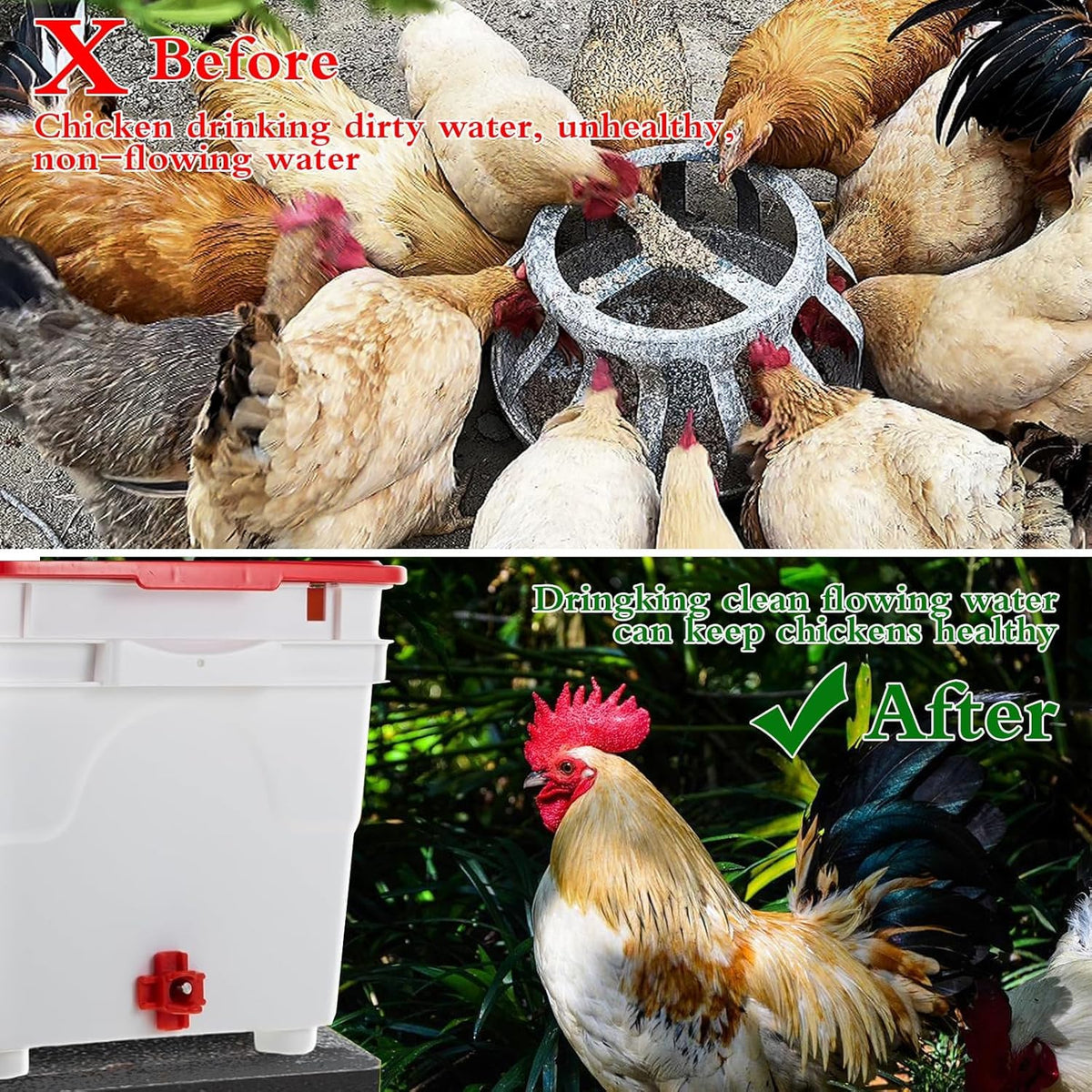 12 Pcs Leakproof Poultry Watering System J27543