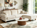 100" L-Shaped Velvet Sectional Sofa with Ottoman G563