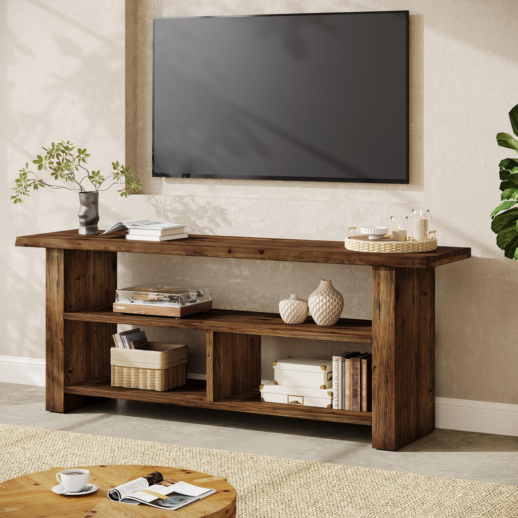 Dark Brown Solid Wood TV Stand N20556