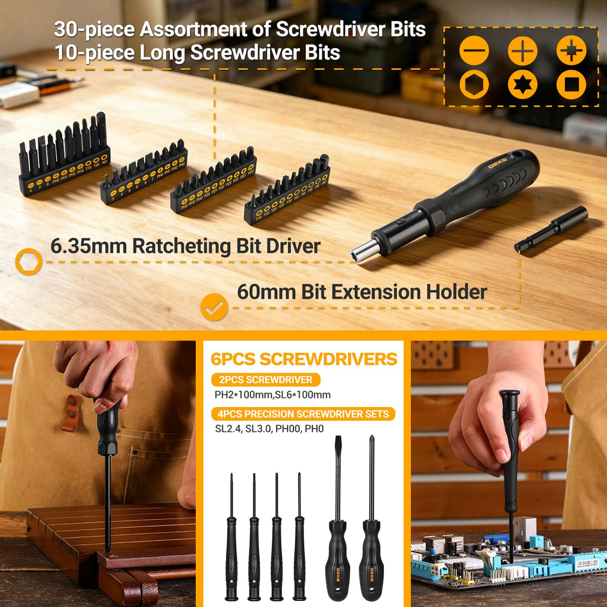 218-Piece General Household Hand Tool Kit with Storage Case S4144
