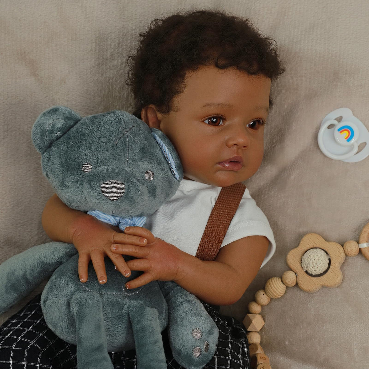 Black 20" Reborn Baby Dolls U324