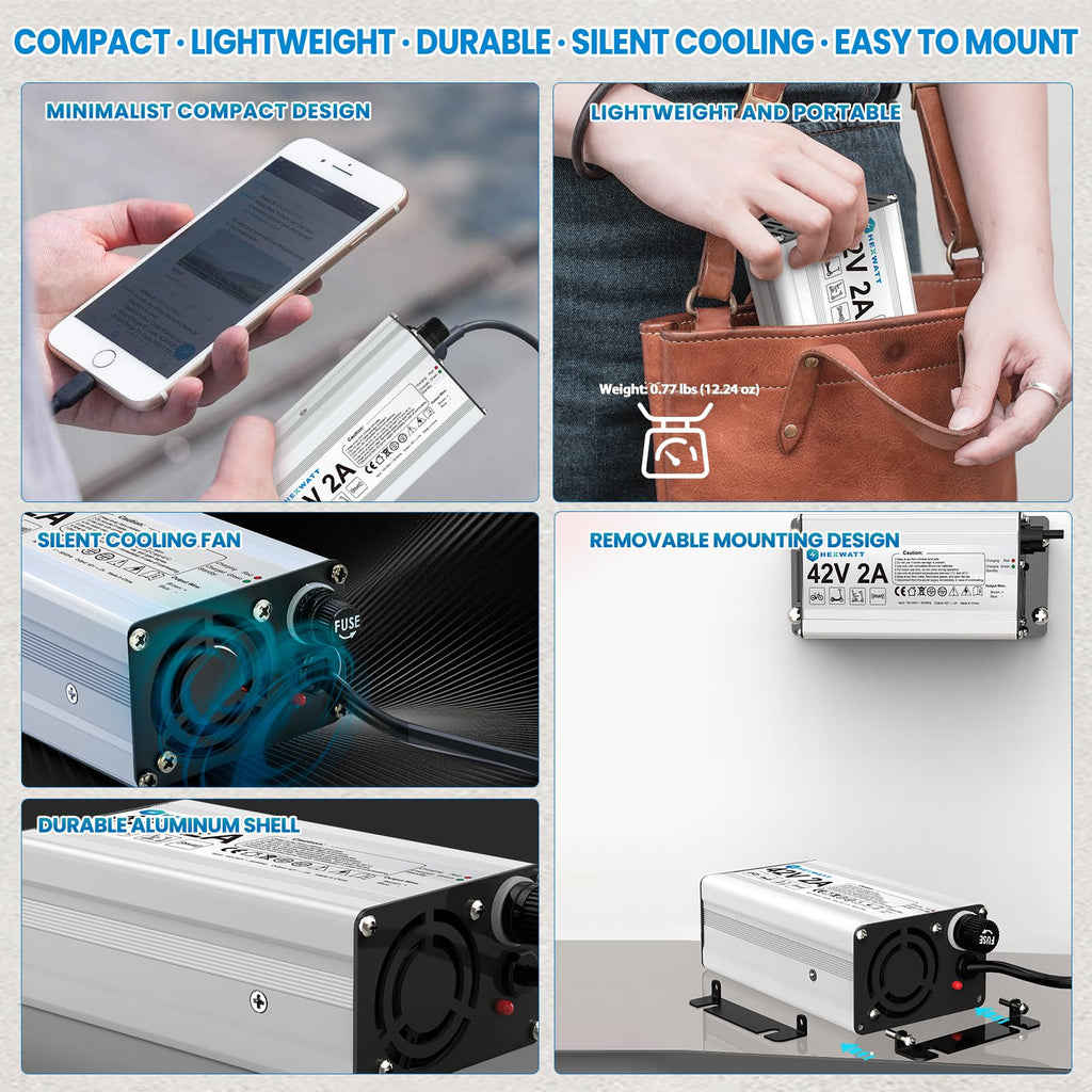 42V 2A Electric Scooter & Ebike Charger T825455