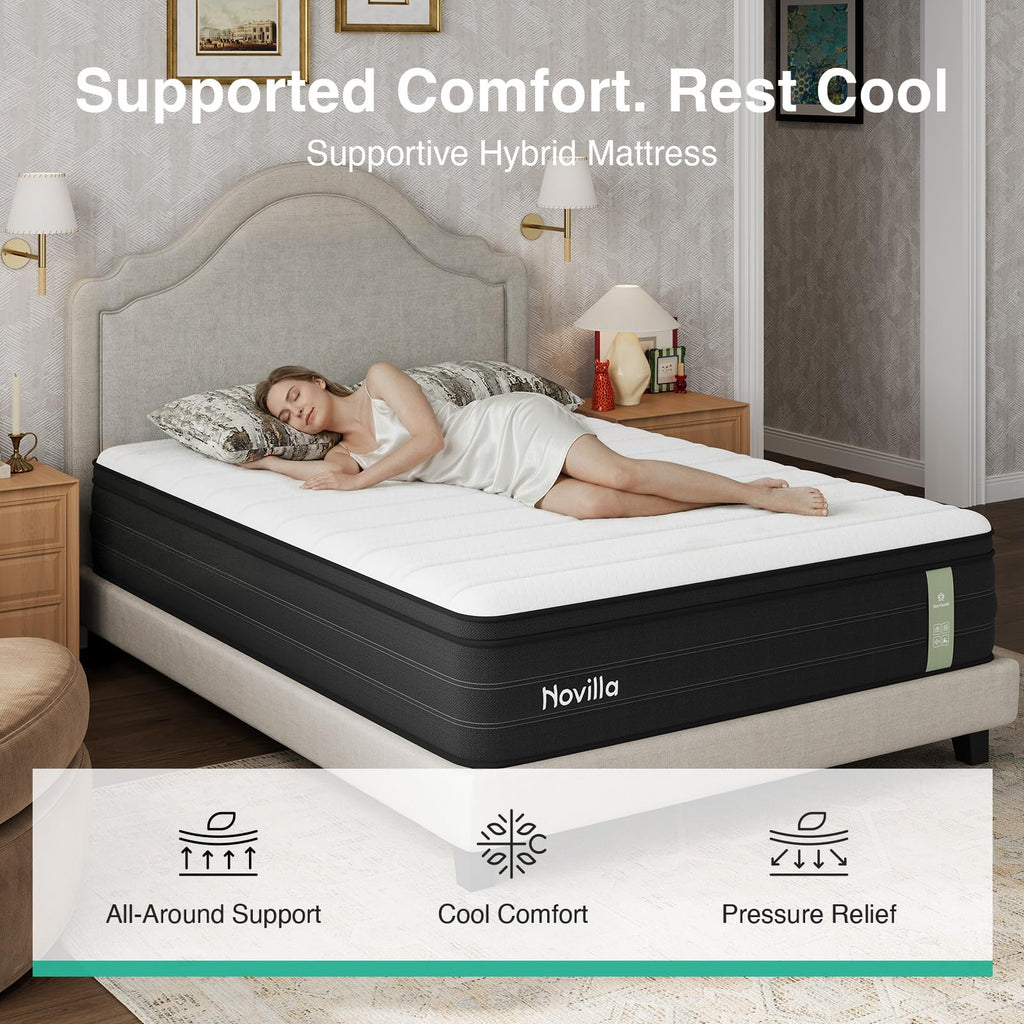 Queen 12 Inch Cooling Hybrid Mattress C126