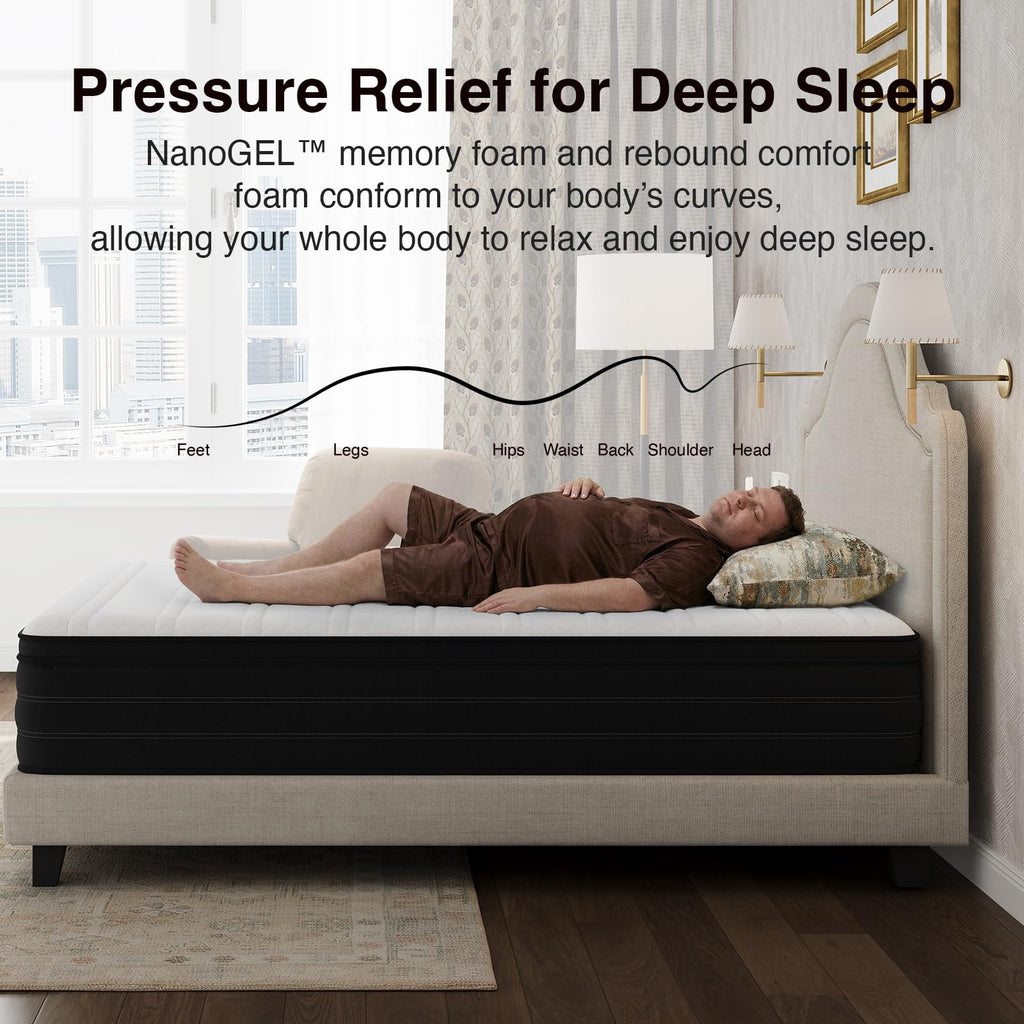 Queen 12 Inch Cooling Hybrid Mattress C126