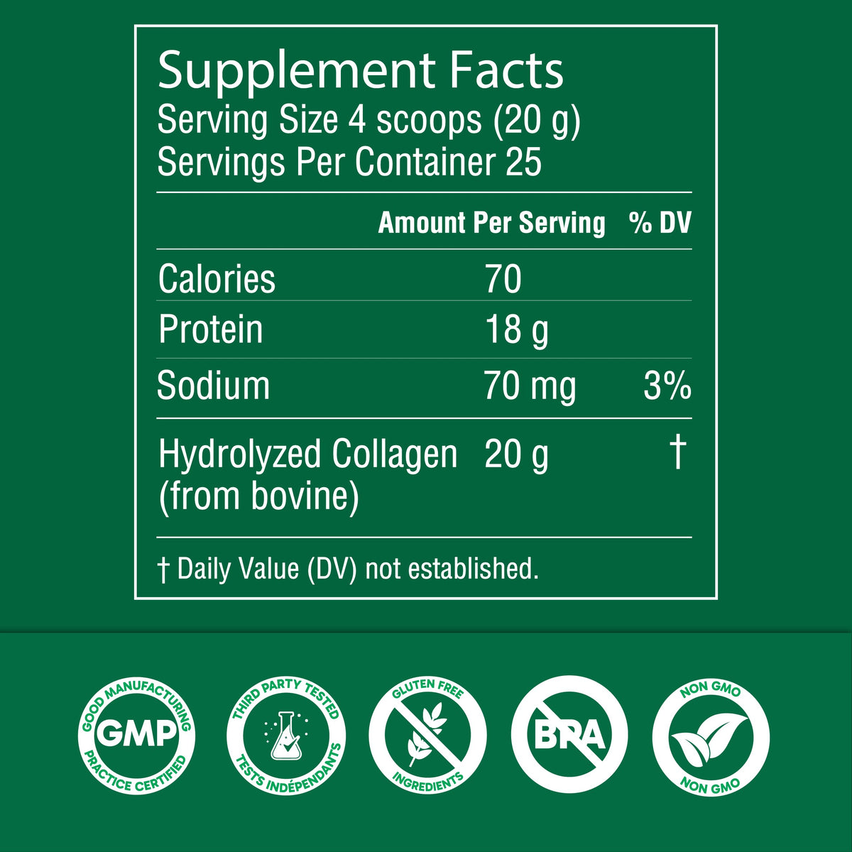 Hydrolyzed Collagen Peptides Powder 1.1 Pounds R917334