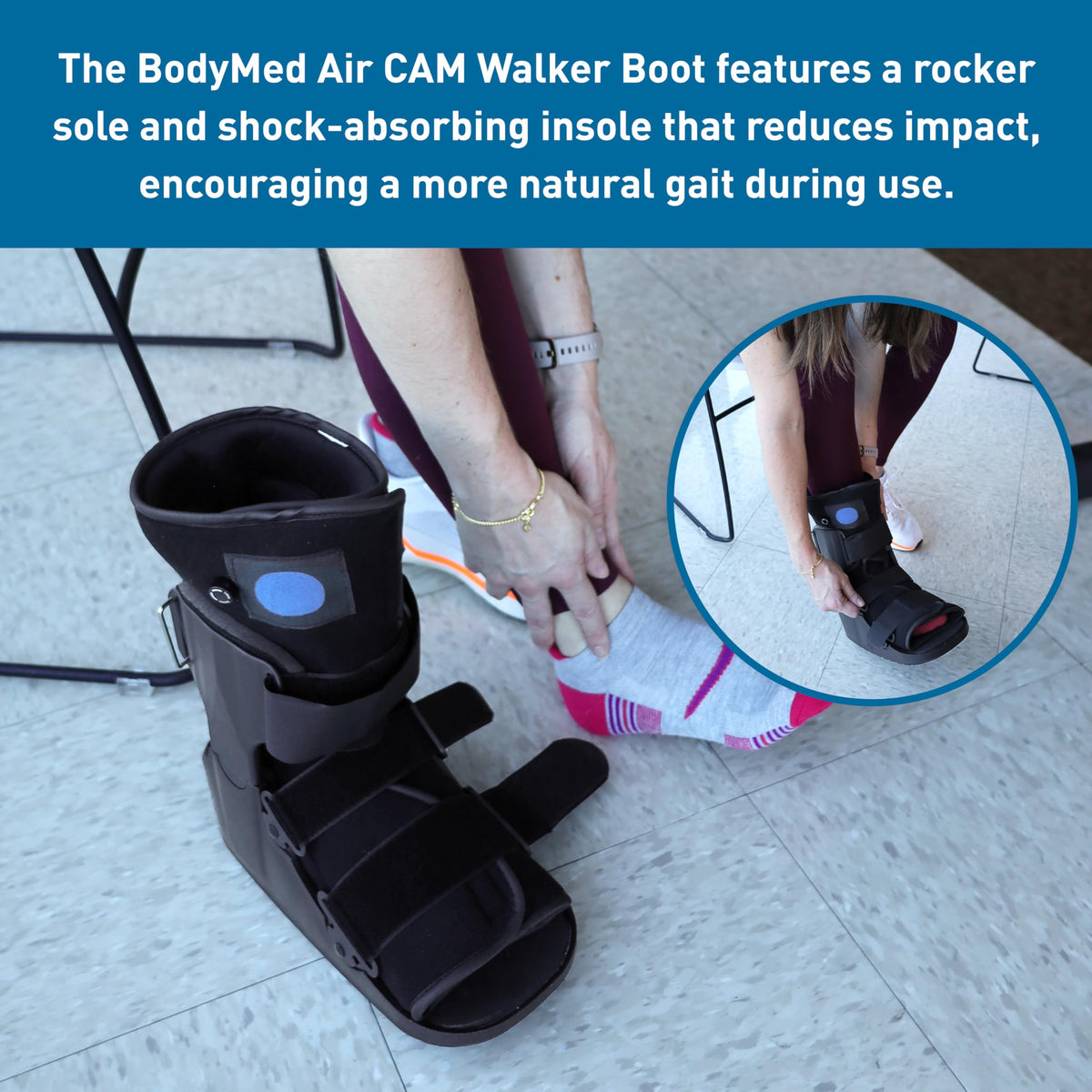 Medium 12.3" Tall Adjustable Walking Fracture Boot I336542