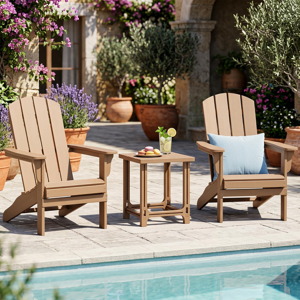 Brown Adirondack Side Table Set of 2 V336