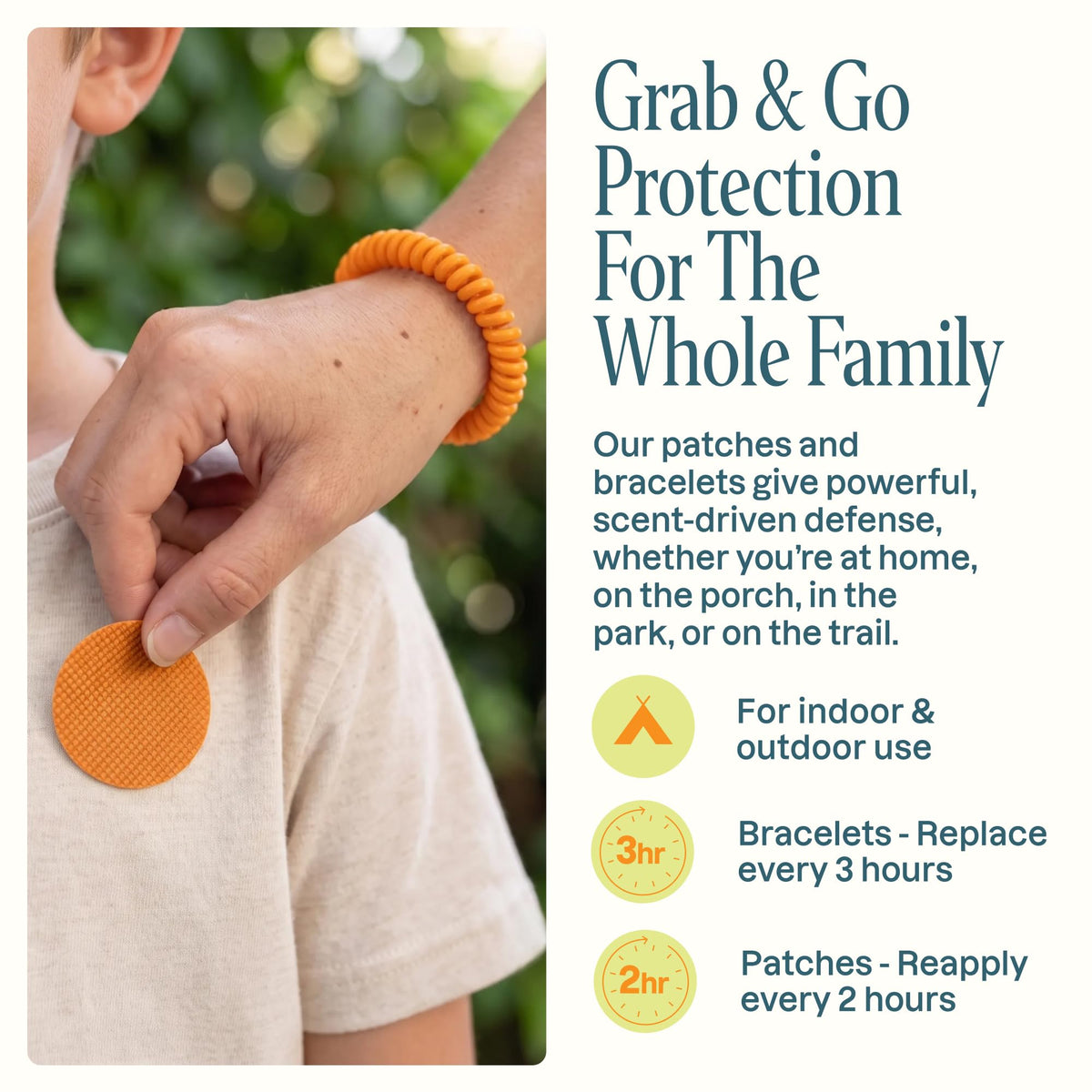 Mosquito Repellent Bracelets & Stickers, 40 Bands & 60 Patches E8595