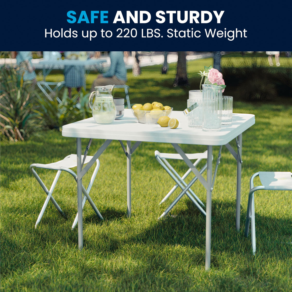 Square Plastic Folding Table I208455