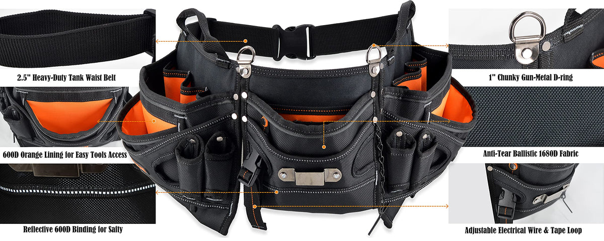 Heavy-Duty 18-Pocket Tool Belt J110792