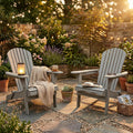 Wood Folding Adirondack Chair Set of 2 Solid Cedar A67462