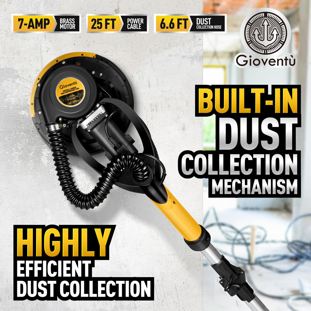 750W Electric Drywall Vacuum Sander F3003