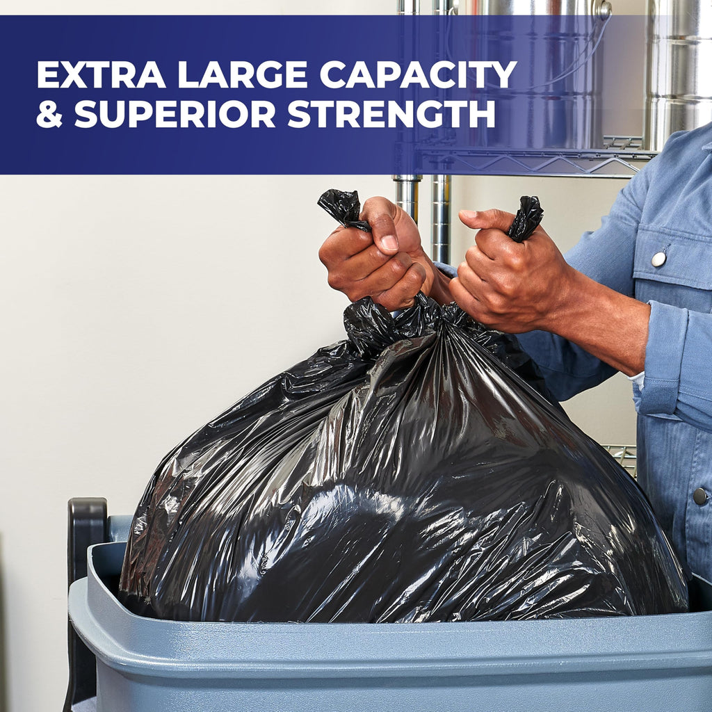 65 Gallon Black Unscented Trash Bags 10ct X450