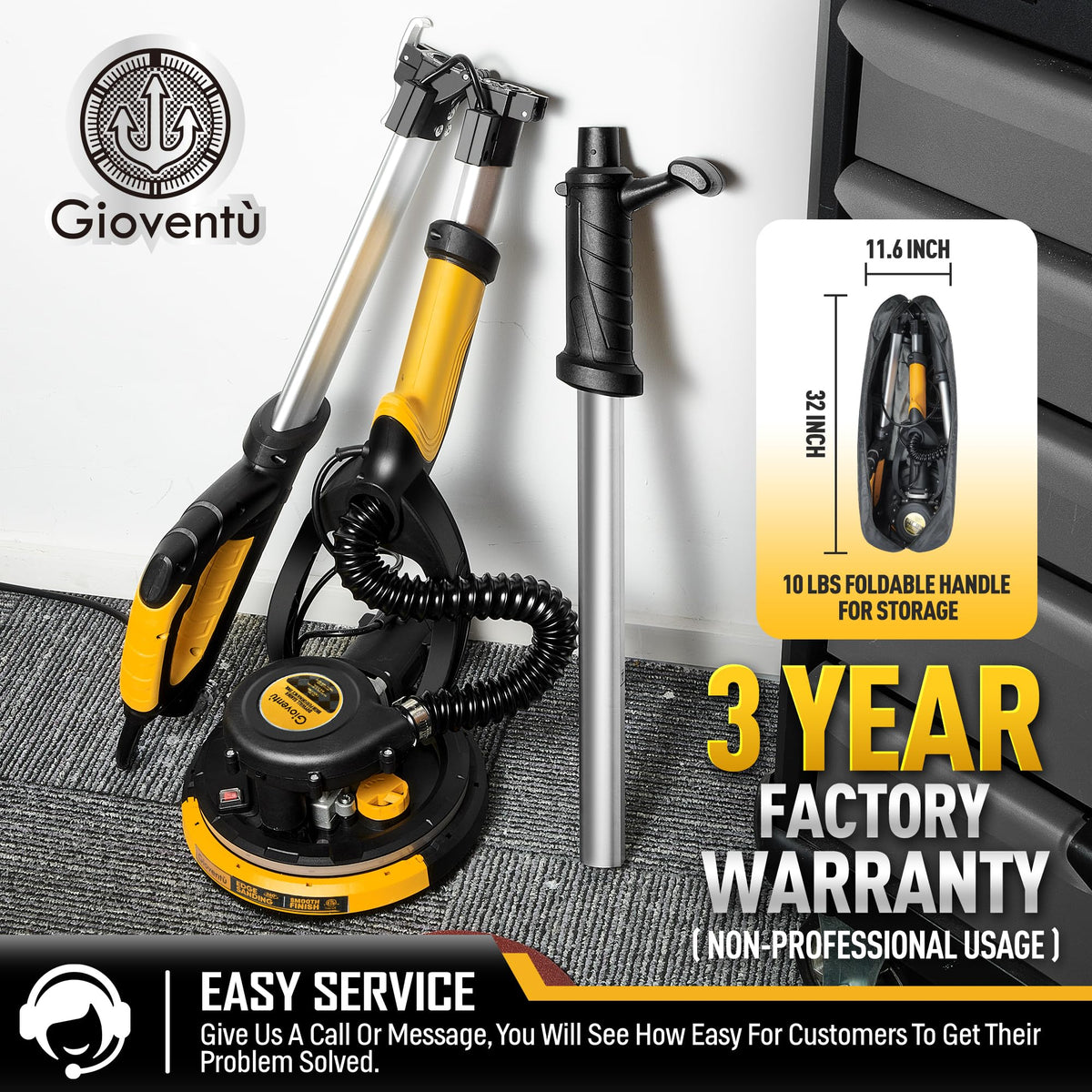 750W Electric Drywall Vacuum Sander F3003