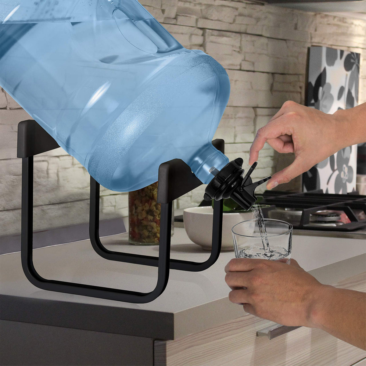 Stainless Steel Water Jug Stand with 2 Dispenser Valves A73126