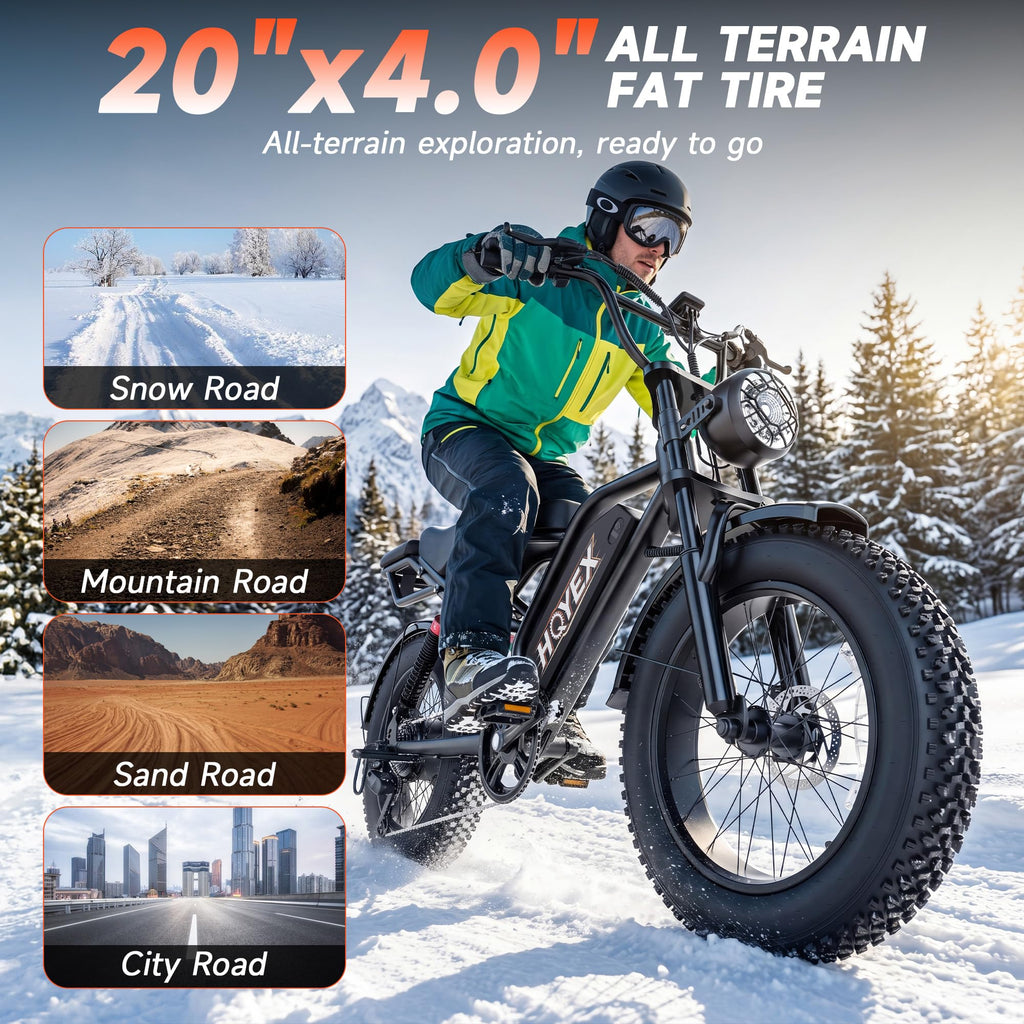 16/20" Fat Tire Electric Bike 1500W Peak Motor Removable Battery N2668